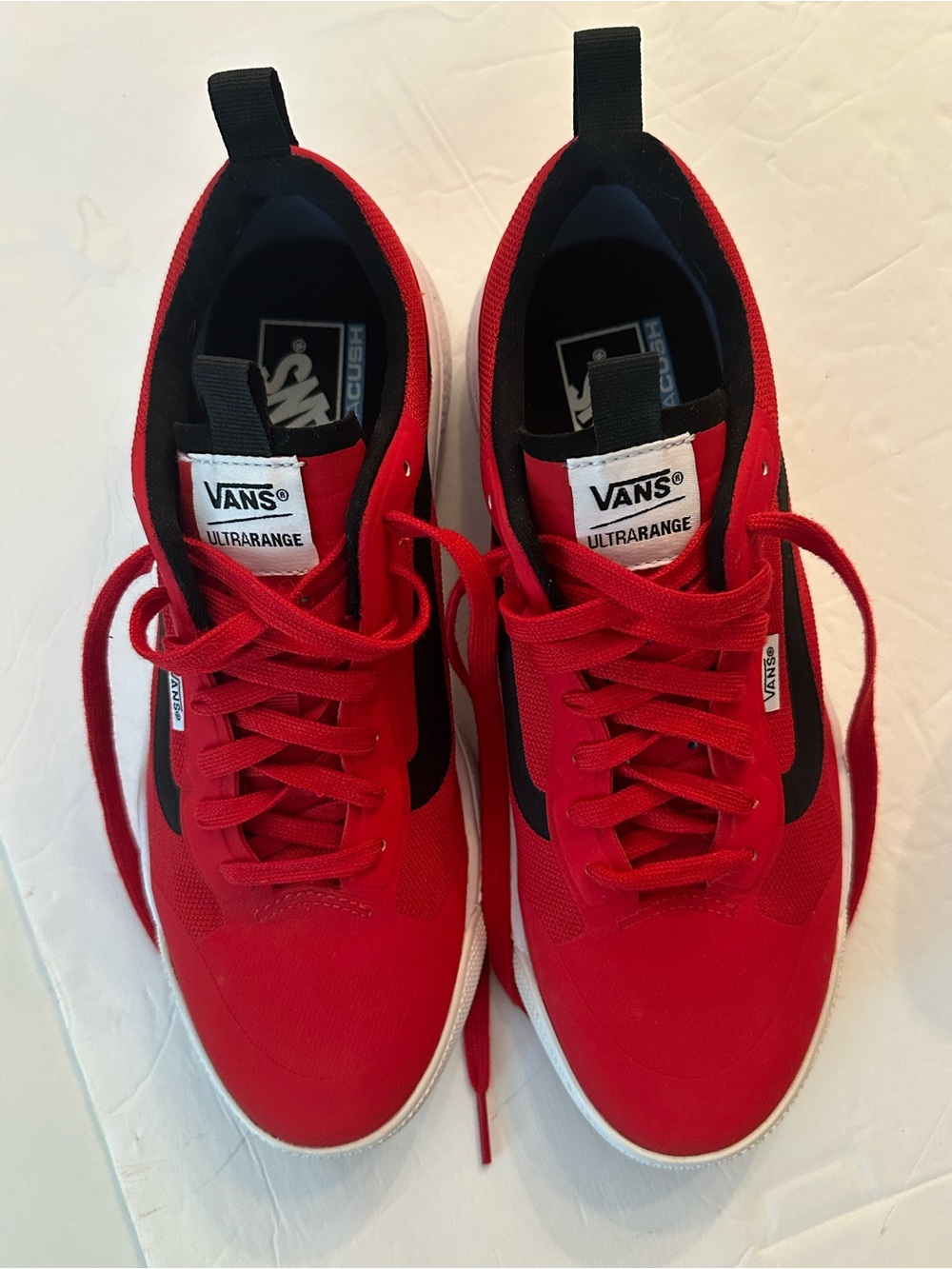 Vans UltraRange Rapidweld Red Black Sneakers Men 8 Women 9.5 Excellent Condition